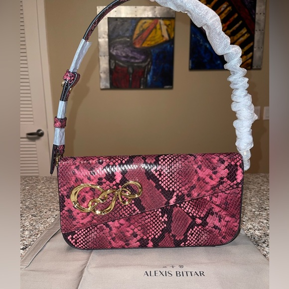 ALEXIS BITTAR Twisted Gold Baguette Bag— NWT - Picture 3 of 17